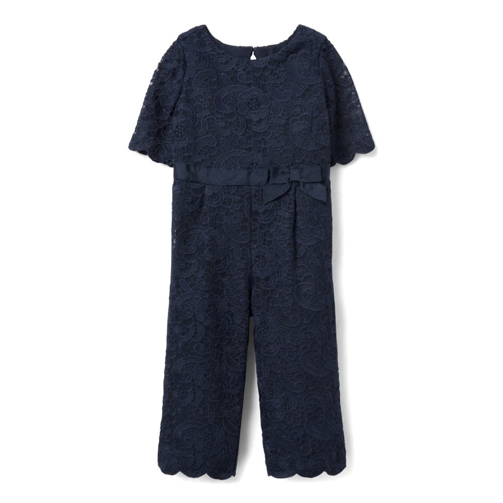 NWT Janie and Jack lace jumpsuit in navy